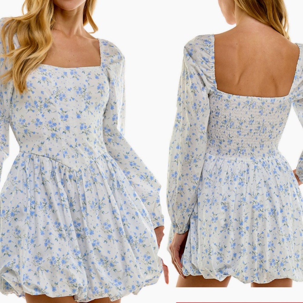 New City Studios floral-print bubble dress